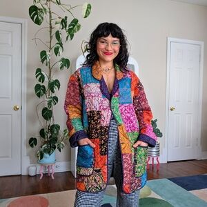 Colorful Patchwork Quilted Jacket